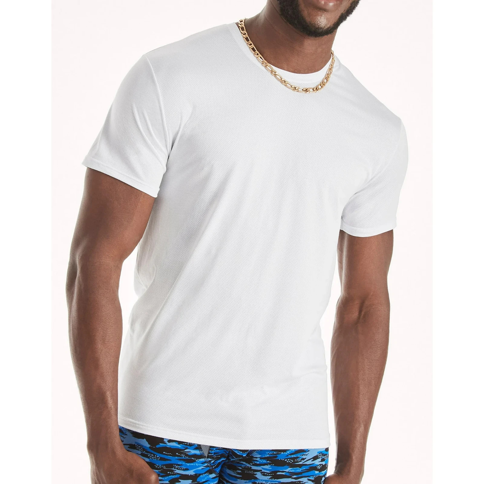 Hanes® Ultimate®Men's 4-Pack X-Temp BREATHABLE Mesh Crew-neck Tee "TAGLESS® " gallery