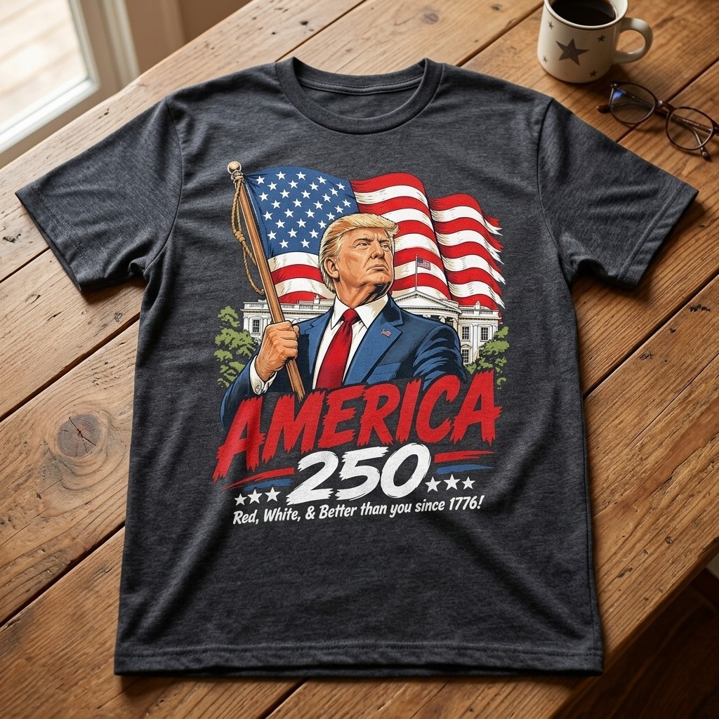 Trump America 250 Patriotic 250th Anniversary 4th of July T-Shirt gallery