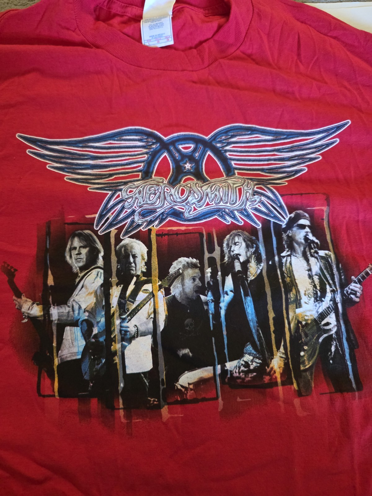Y2K Aerosmith 2005/2006 Red Tour T-Shirt Sz L gallery