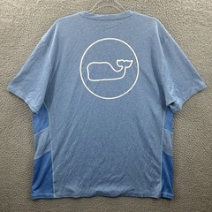 Vineyard Vines Performance Shirt Mens 2XL Activewear Stretch Blue Short Sleeve *