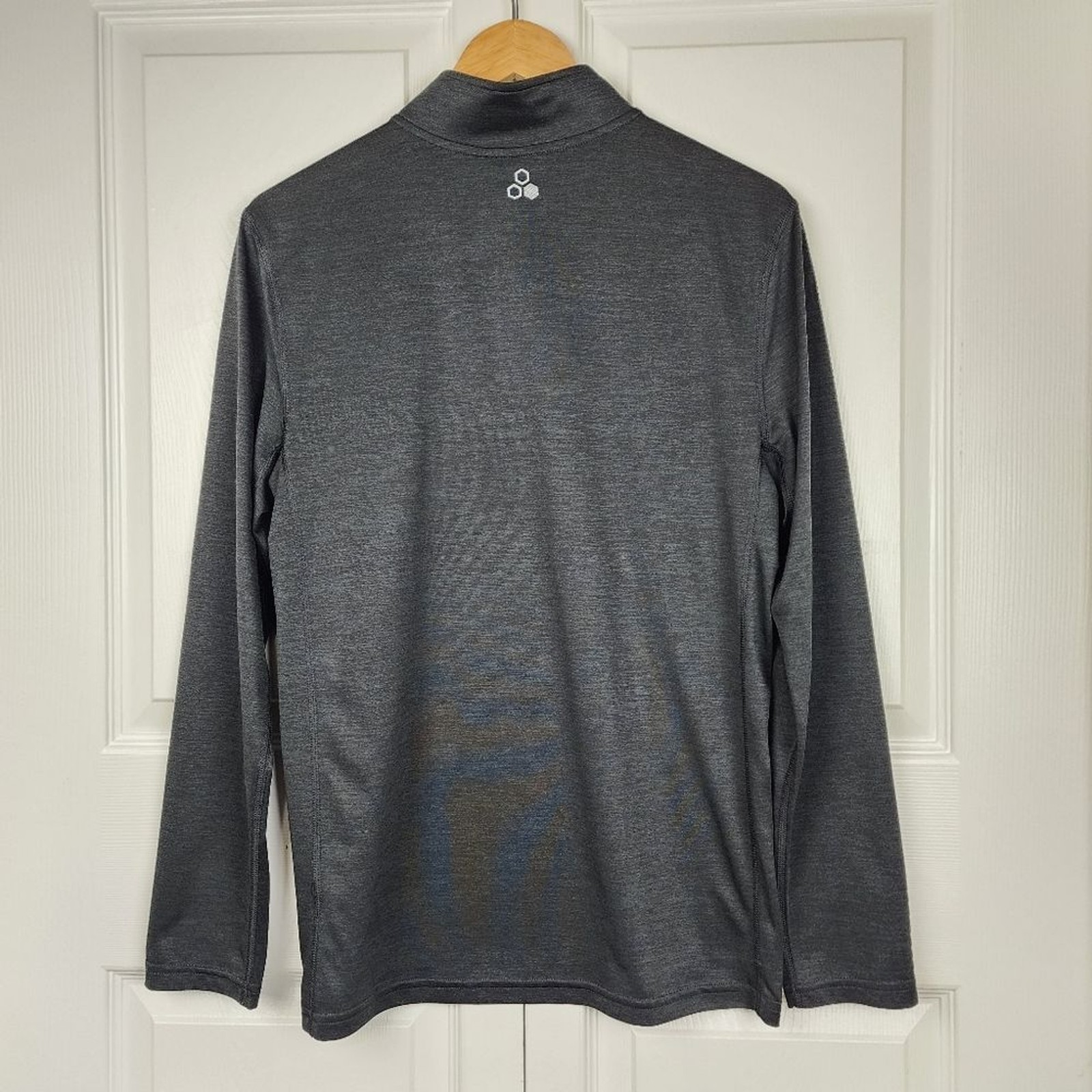 Tek Gear DryTek Men Top Running Layering Shirt 1/4 Zip Pullover Charcoal gallery