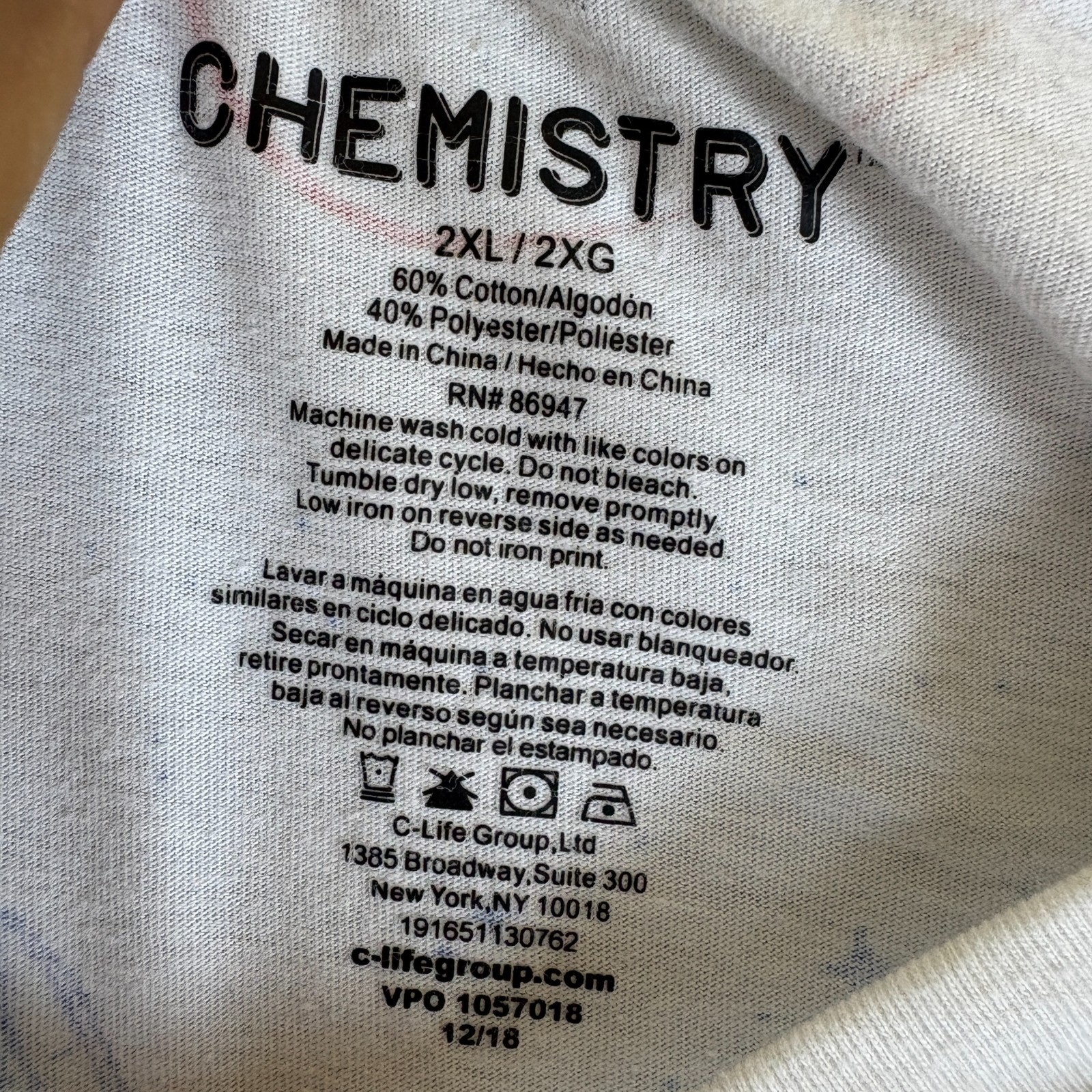 Chemistry NASA T-Shirt Men 2XL White Blue Astronaut Space Shuttle Graphic Cotton gallery