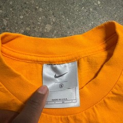 Y2K 2000s Nike Box Logo Orange Graphic T-Shirt