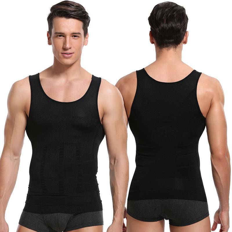 # Men's Body Shaper Slimming Shirt Compression Sauna Vest Elastic Slim Shapewear gallery