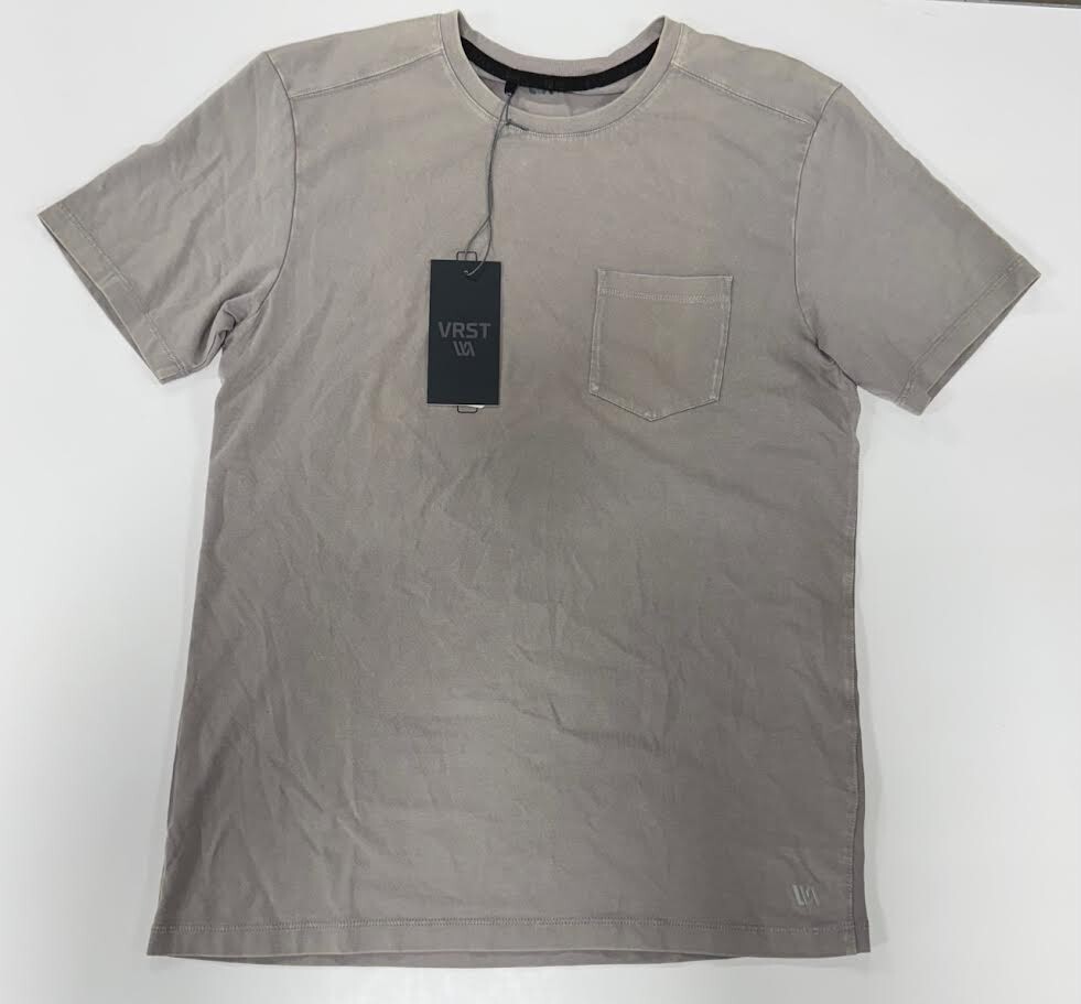 VRST ' WASHED POCKET T-SHIRT ' MENS NWT ' SIZE SMALL ' SILVER SHADOW gallery