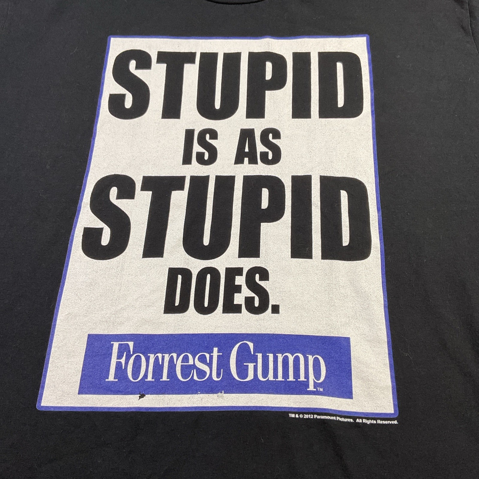 Forrest Gump T-Shirt Men Sz 2XL 2012 Y2K Graphic Tee Stupid Is As Stupid Does gallery