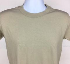 Vintage 90s CAC Shirt Mens Small Solid Tan Gray 100% Combed Cotton Blank USA
