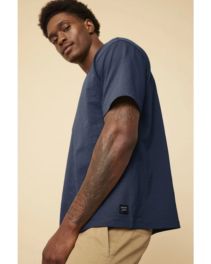 Dockers Made in the USA Men’s Classic Tee Premium T-Shirt Navy $70 RARE NEW L