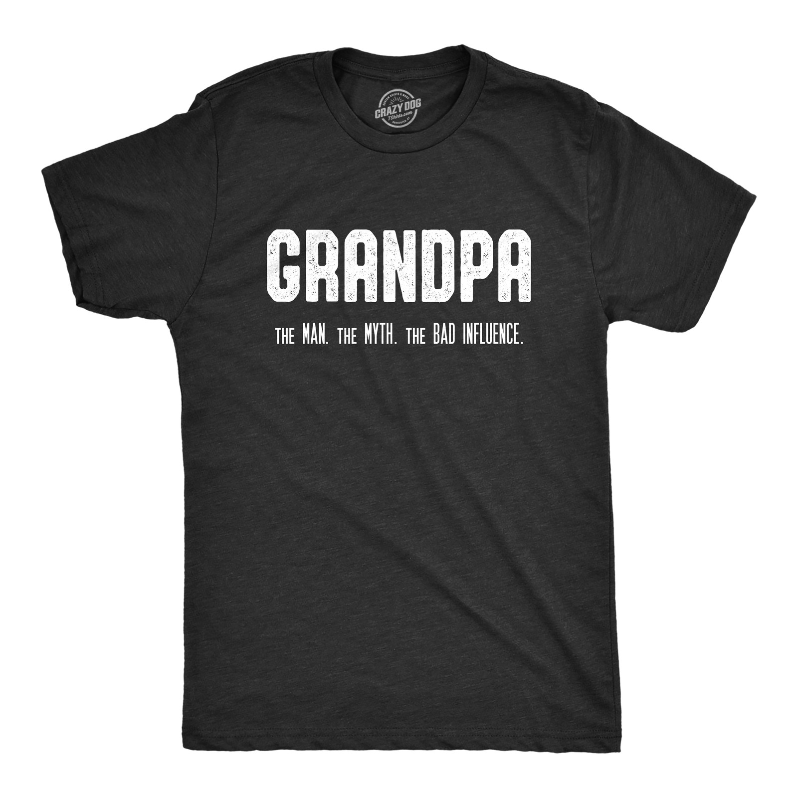 Mens Grandpa The Man The Myth The Bad Influence T shirt Funny Grandfather Papa gallery