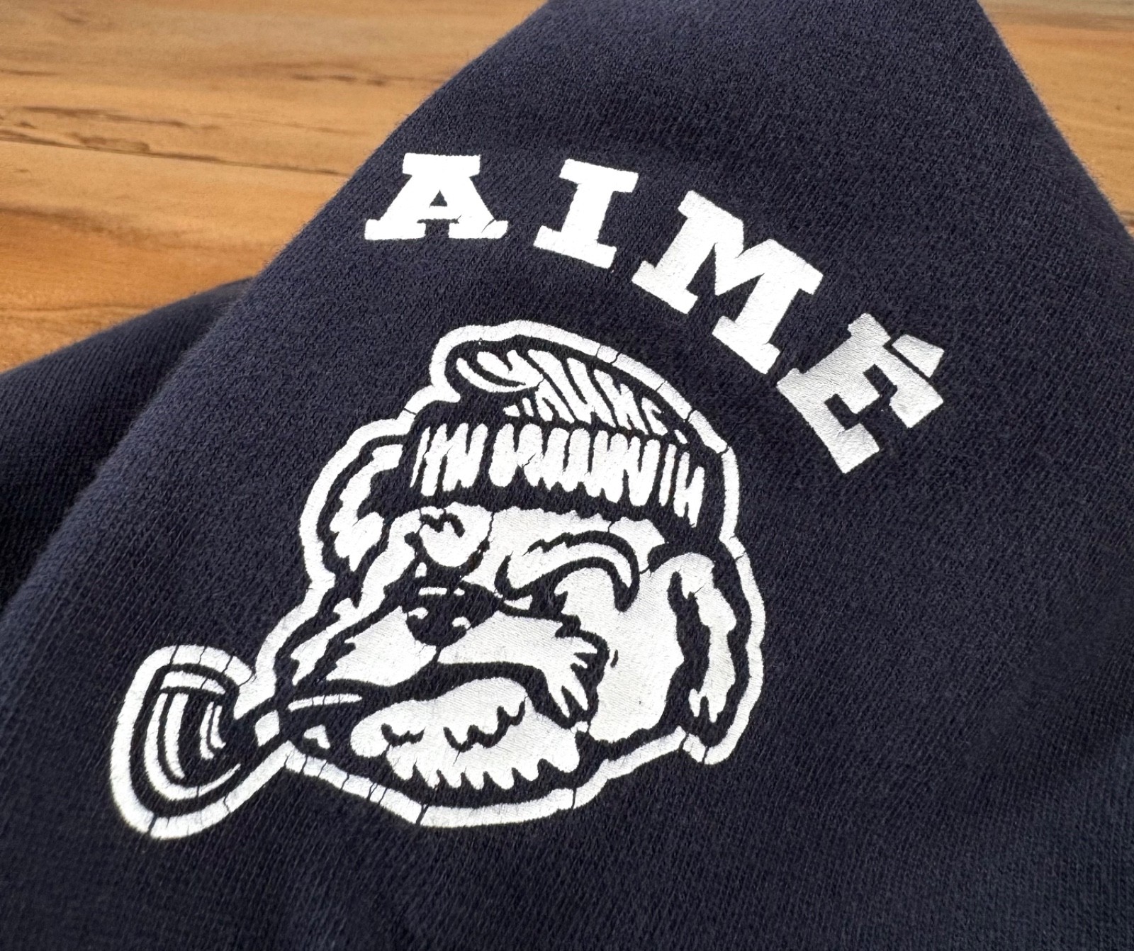 Aime Leon Dore 2022 Collegiate Buddy University Dog Print Long Sleeve Shirt M gallery