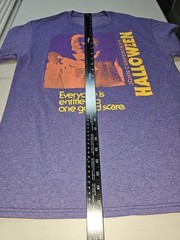 Halloween Michael Meyers Retro Medium Mens Purple Graphic Logo Short Sleeve Tee