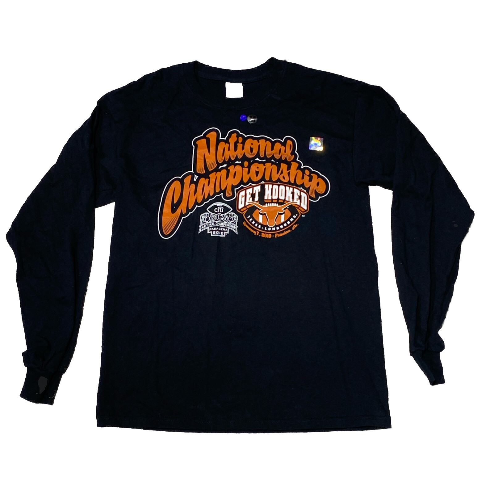 Univ. Of Texas Longhorns Shirt Sz M “Get Hooked” BCS National Champions 2010 NWT gallery
