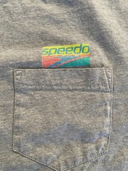 Speedo Pride Collection Heather Gray T-Shirt Size Large Front/Back Speedo Logos