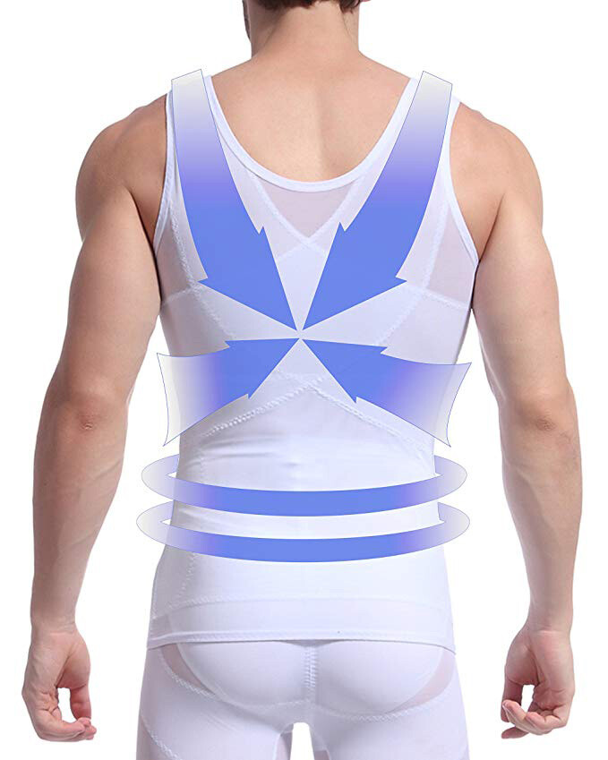 Camisa de compresión de pecho para hombres para ocultar moobs de ginecomastia gallery