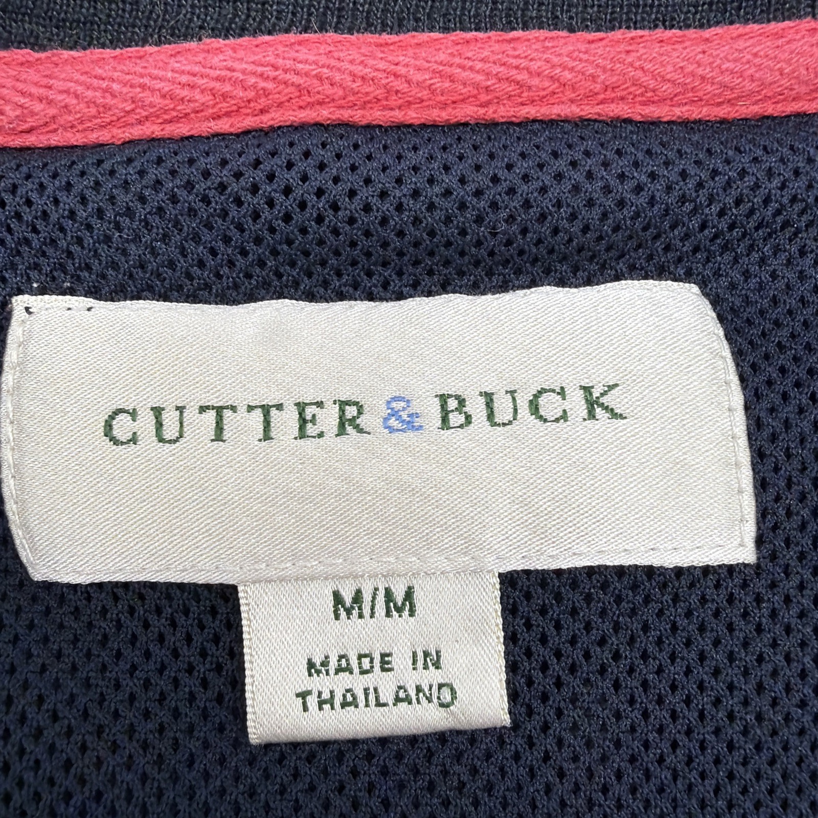 VTG Cutter & Buck Shirt Men M Blue Pockets Logo V-Neck Logo .#44808 gallery