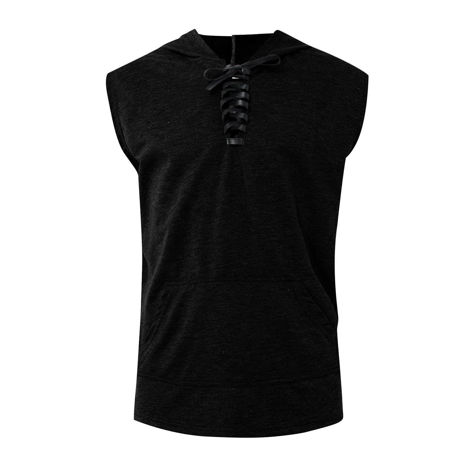 Man Sleeveless Hoodie Hooded Workout Gym Bodybuilding Training Tank Top Vest gallery