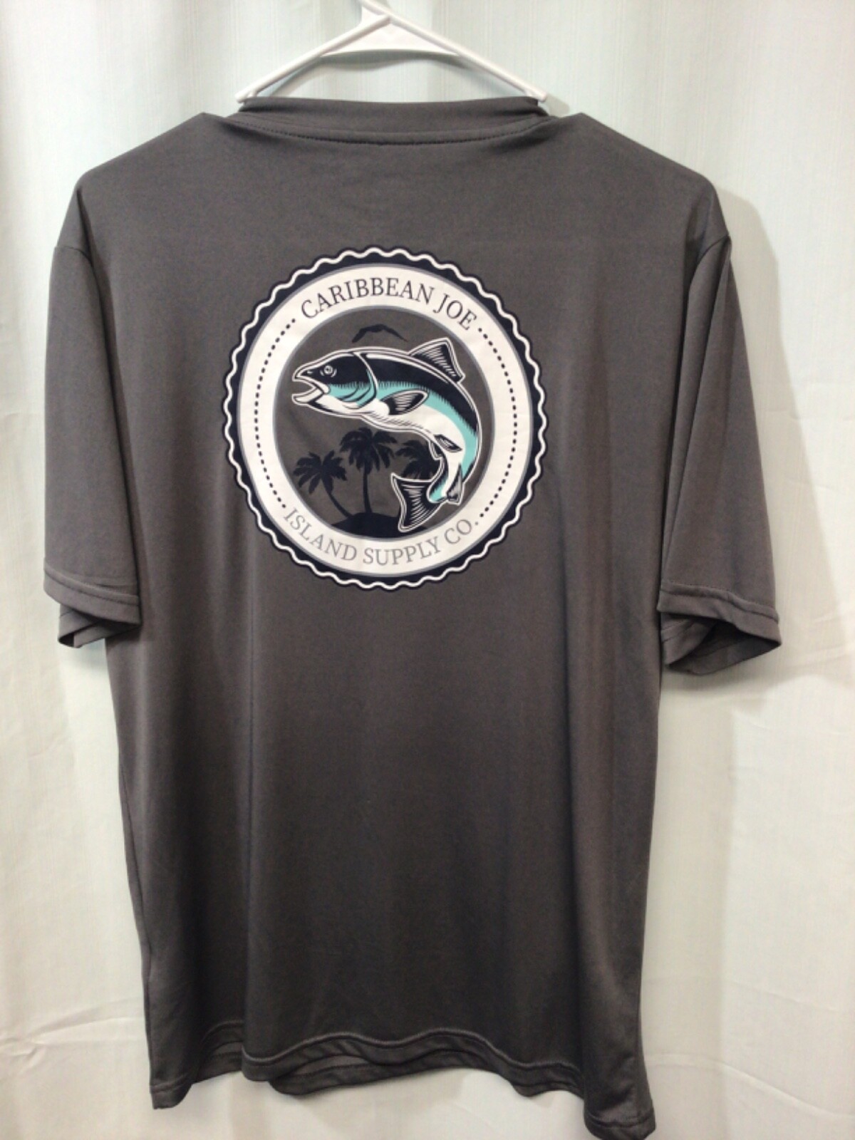 Caribbean Joe Island Supply Co (Fish) Gray Medium Polyester T Shirt T12 gallery