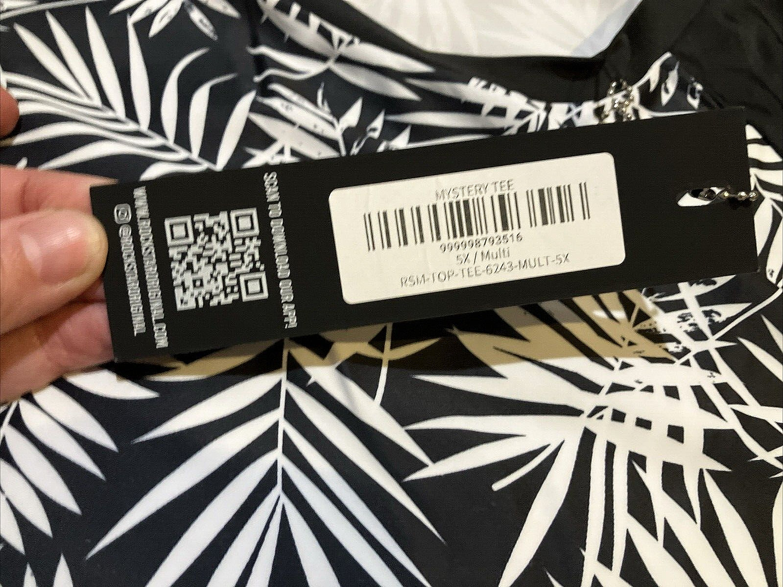 Rockstar Original Shirt Mens 5XL Black White Tropical Performance Sports Stretch gallery