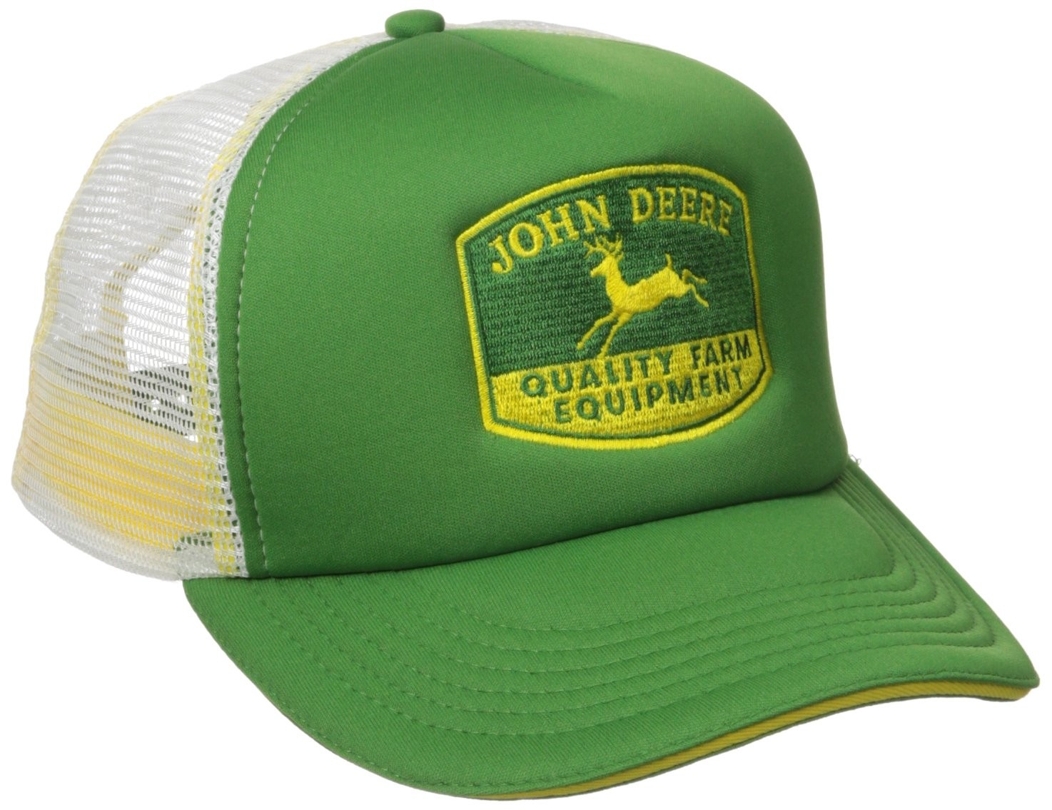 John Deere Embroidered Logo Mesh Back Foam Trucker Hat OneSize