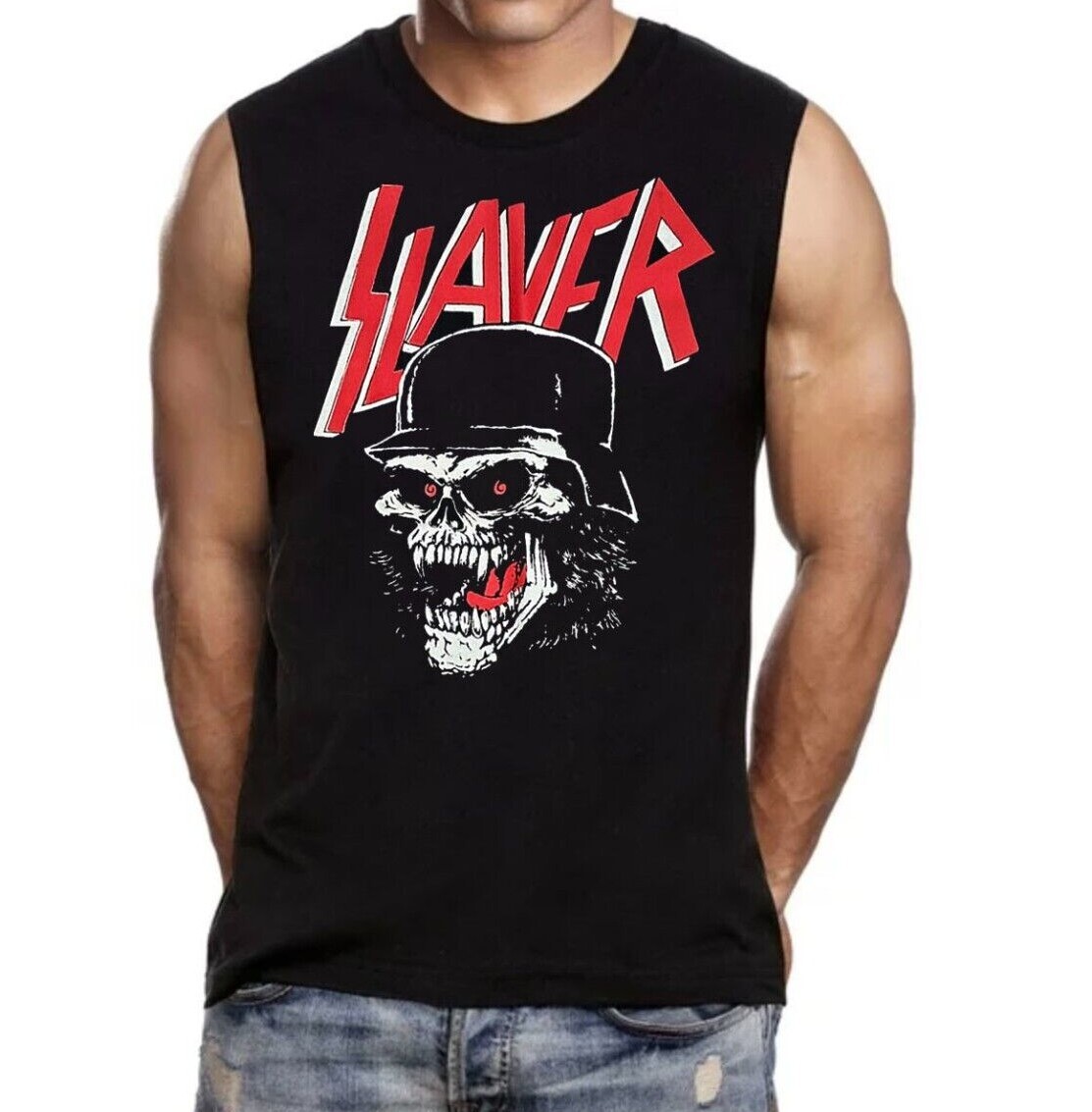 Slayer C Thrash Metal Men's Muscle Shirt (Multiple Variations) gallery