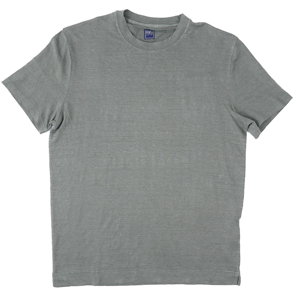 Fedeli Gray-Green Lightweight Stretch Linen T-Shirt XXL (Eu 56) NWT Tee
