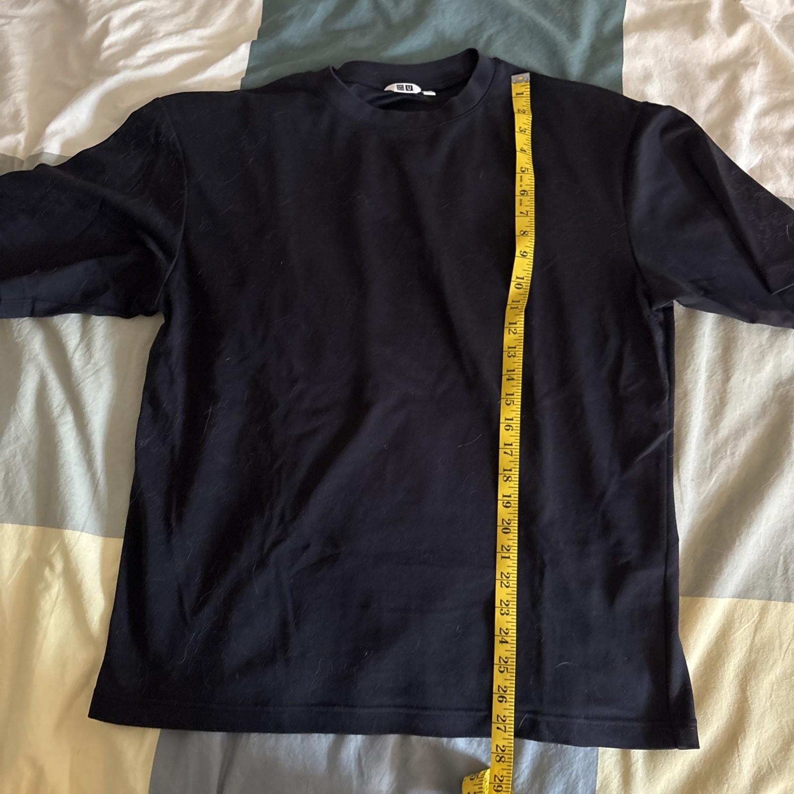 Uniqlo U AIRism Black Cotton Jersey T-shirt Men's Crew Neck Short Sleeve Size L gallery