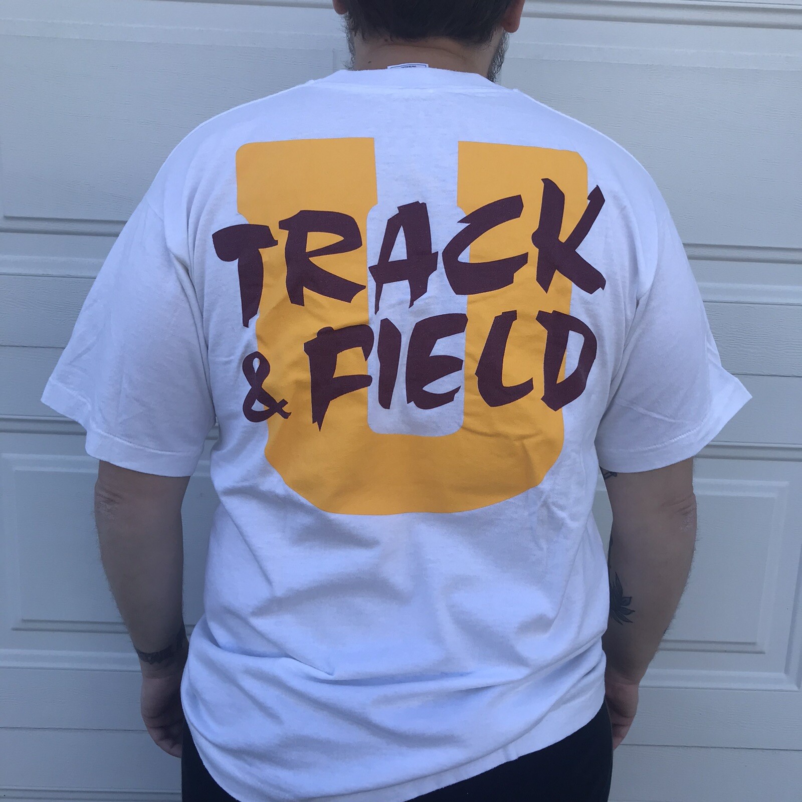 Union Township Farmers Sports Highschool 90s VTG Track And Field Tee large L gallery