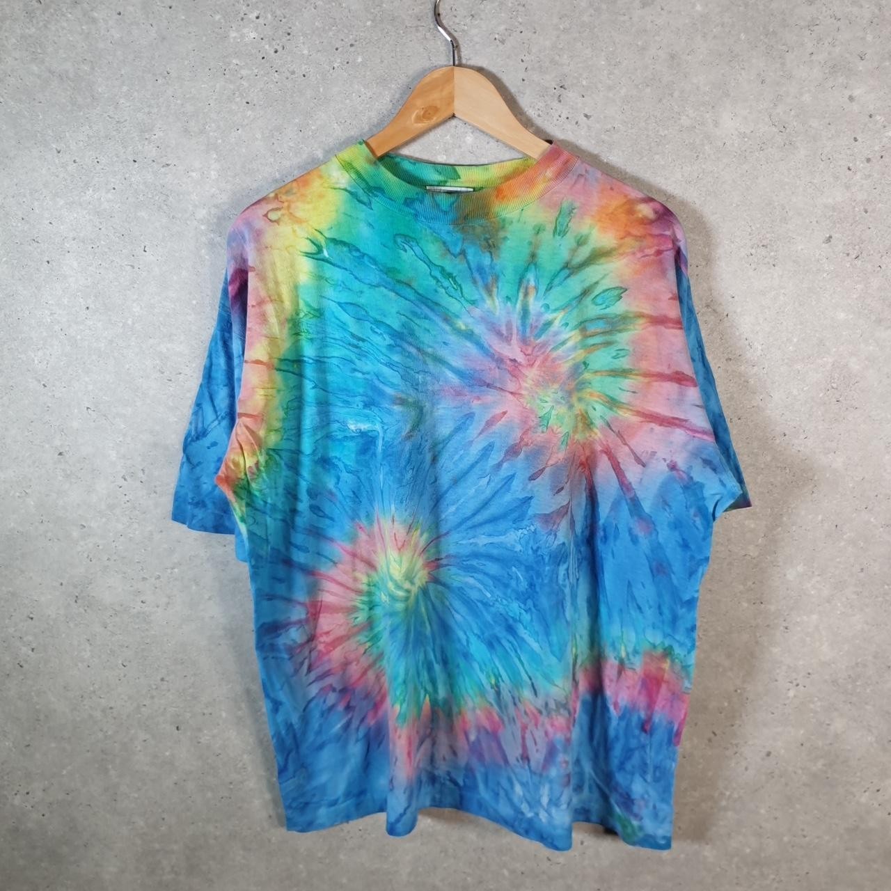 Vintage Sostanza Tie Dye USA 90s Single Stitch T Shirt Mens Large Multicoloured gallery