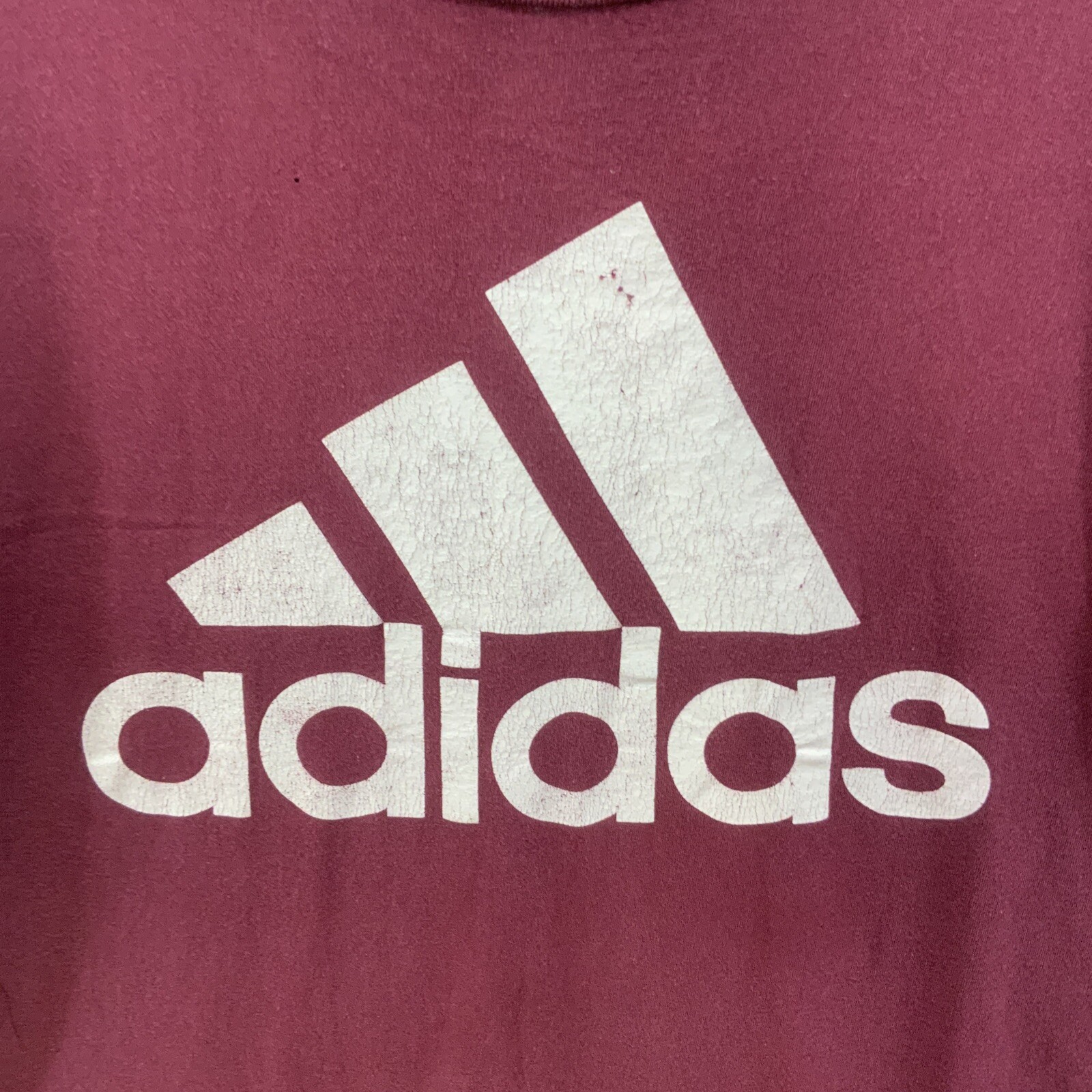 Adidas The Go To Tee Mens Sz L Red Maroon Athletic Logo gallery
