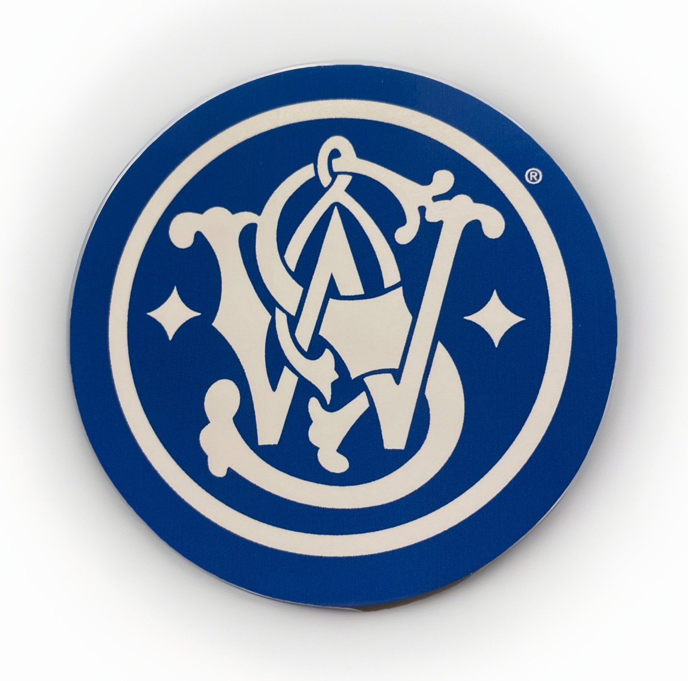 Authentic Smith & Wesson Blue/White Vinyl Decal Sticker – NRA / Shot Show Promo