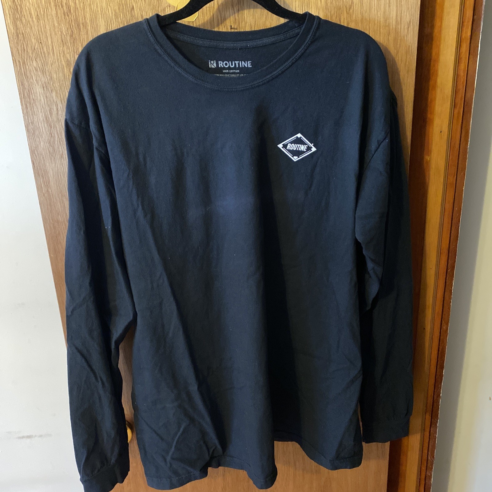 Routine Baseball We Love Baseball Black Long Sleeve Shirt Size XL gallery