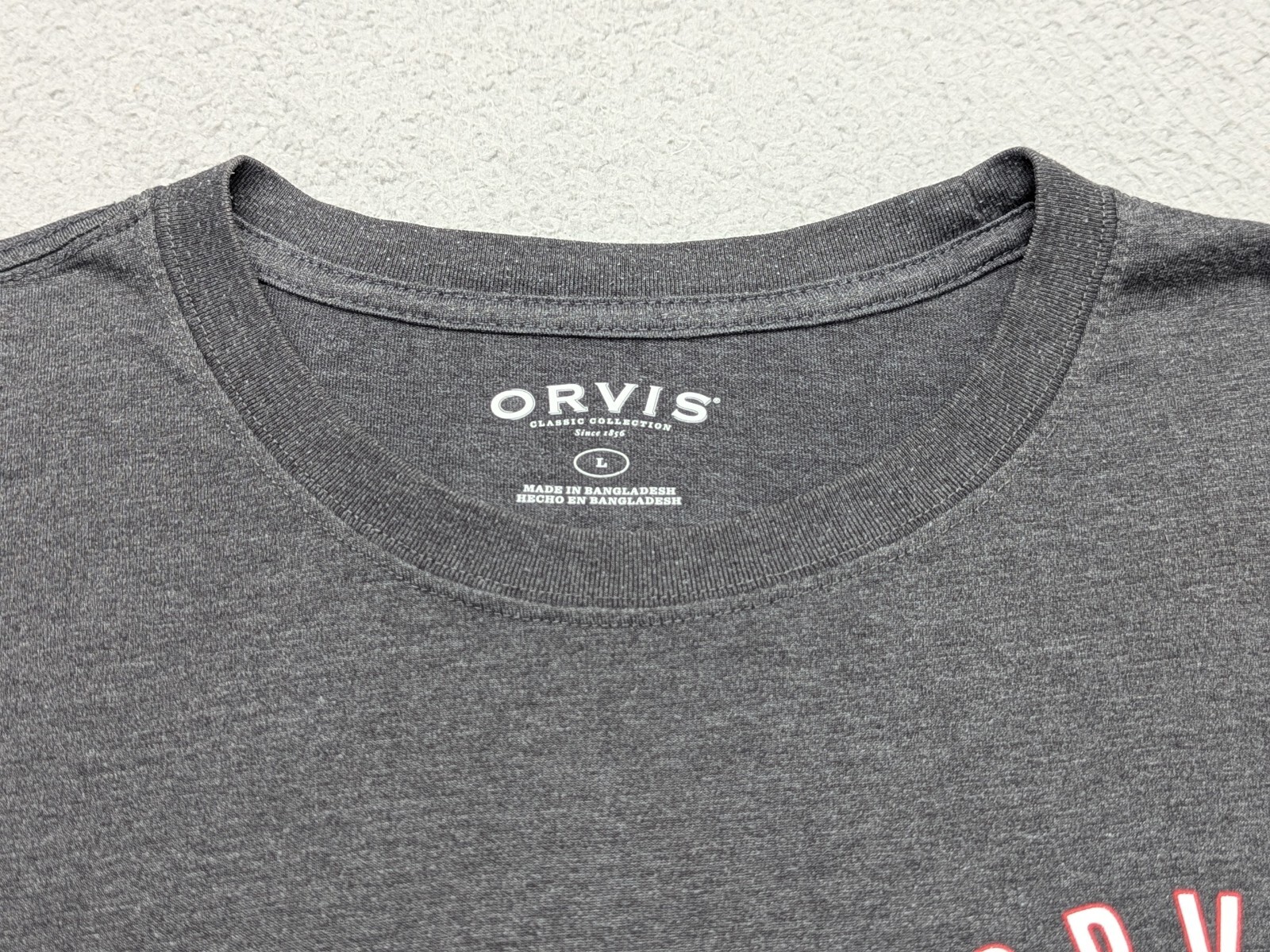 Orvis T-Shirt Mens Large Gray SS Vermont Logo Classic Collection *flaw* gallery
