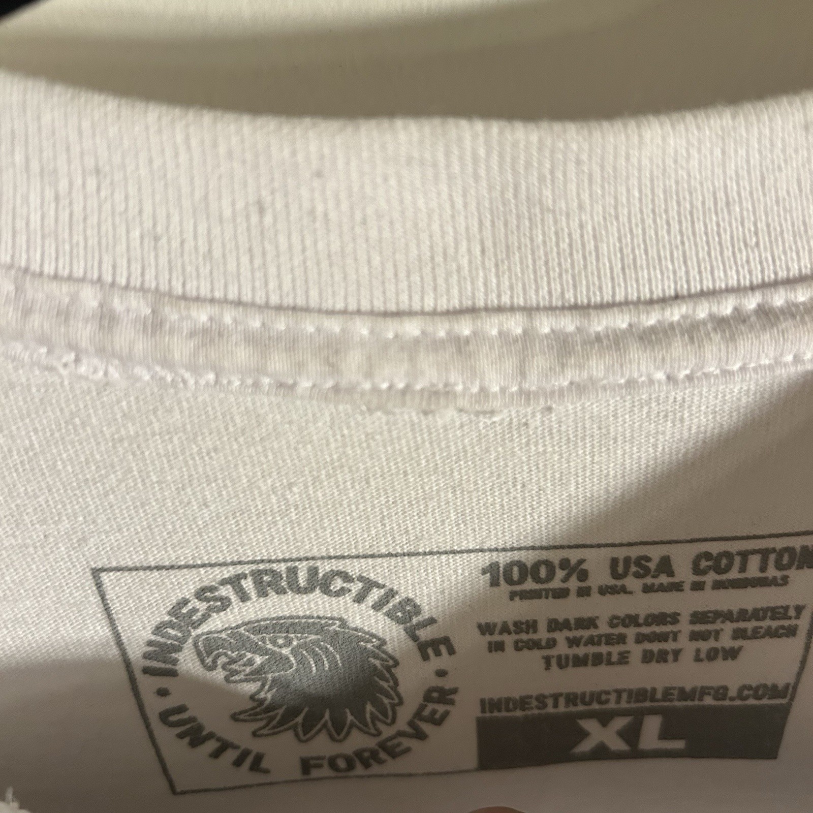 Indestructible MFG XL Heavyweight White Spiderweb Graphic Short Sleeve T gallery