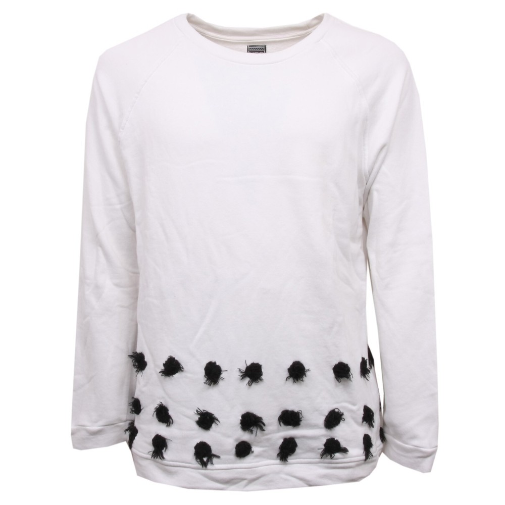 C7242 men’s sweatshirt NEO MODENA white/black polka dot sweatshirt man