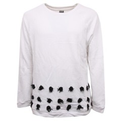 C7242 men’s sweatshirt NEO MODENA white/black polka dot sweatshirt man