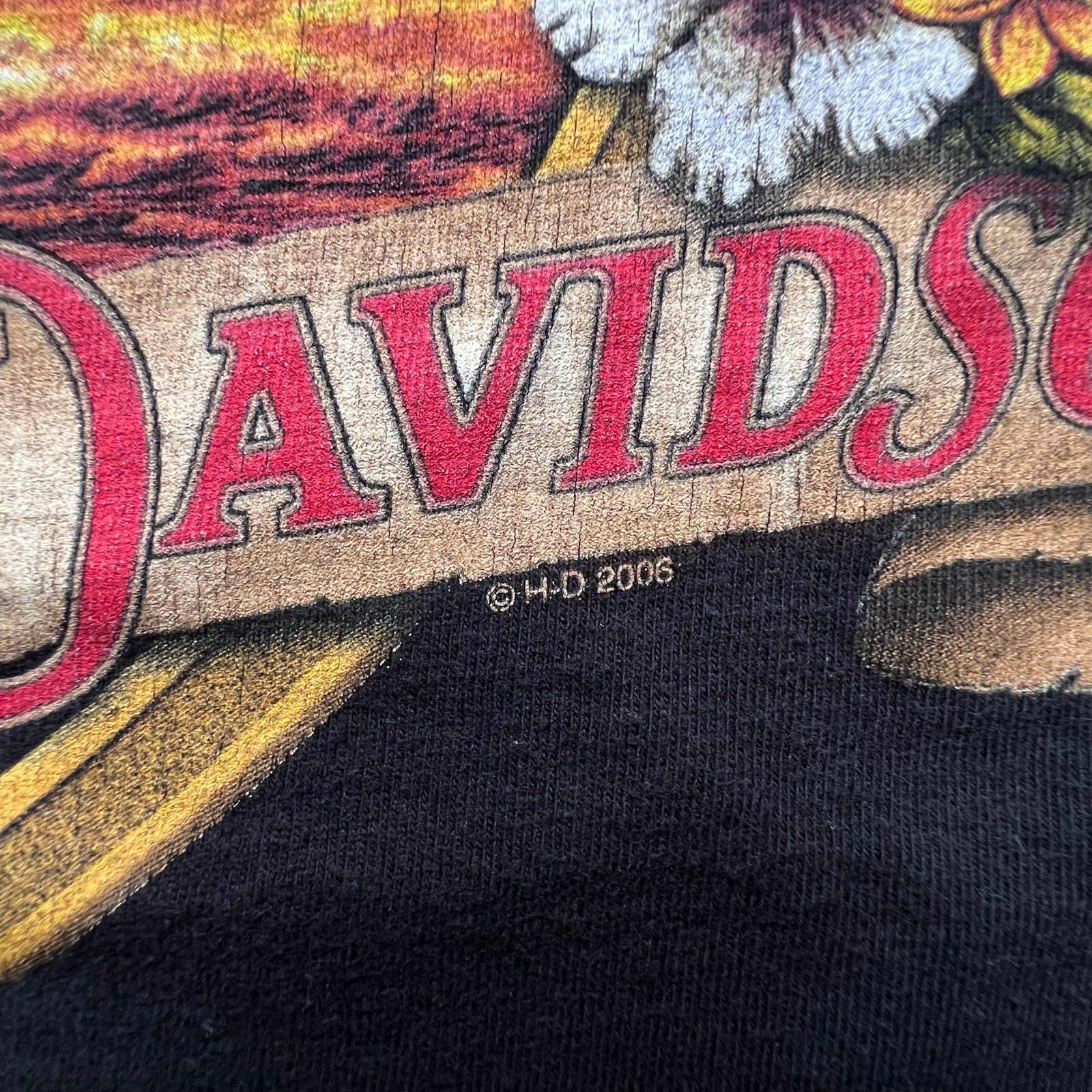 Y2K Pacific Harley Davidson Waikiki Hawaii Fire Sunset Biker Motorcycle Tee XL gallery