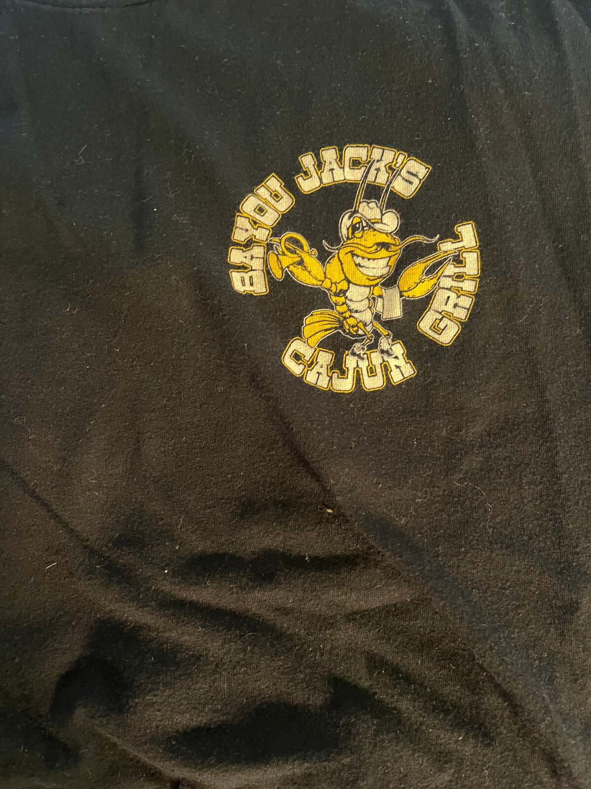 bayou Jacks Cajun Grill t shirt louisana New Orleans Restaurant Med 21″ pit to p