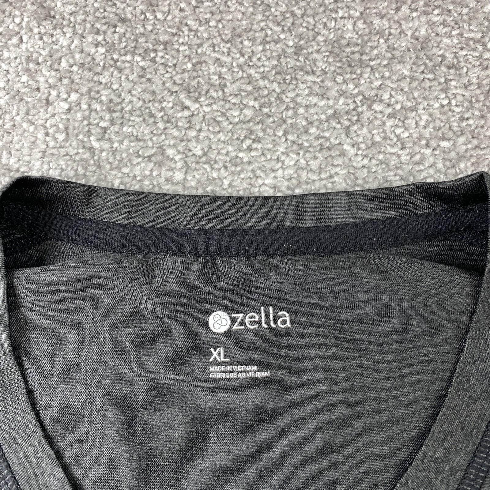 Zella T Shirt Tee Men's XL Dark Gray Short Sleeve Activewear Athletic Knit gallery