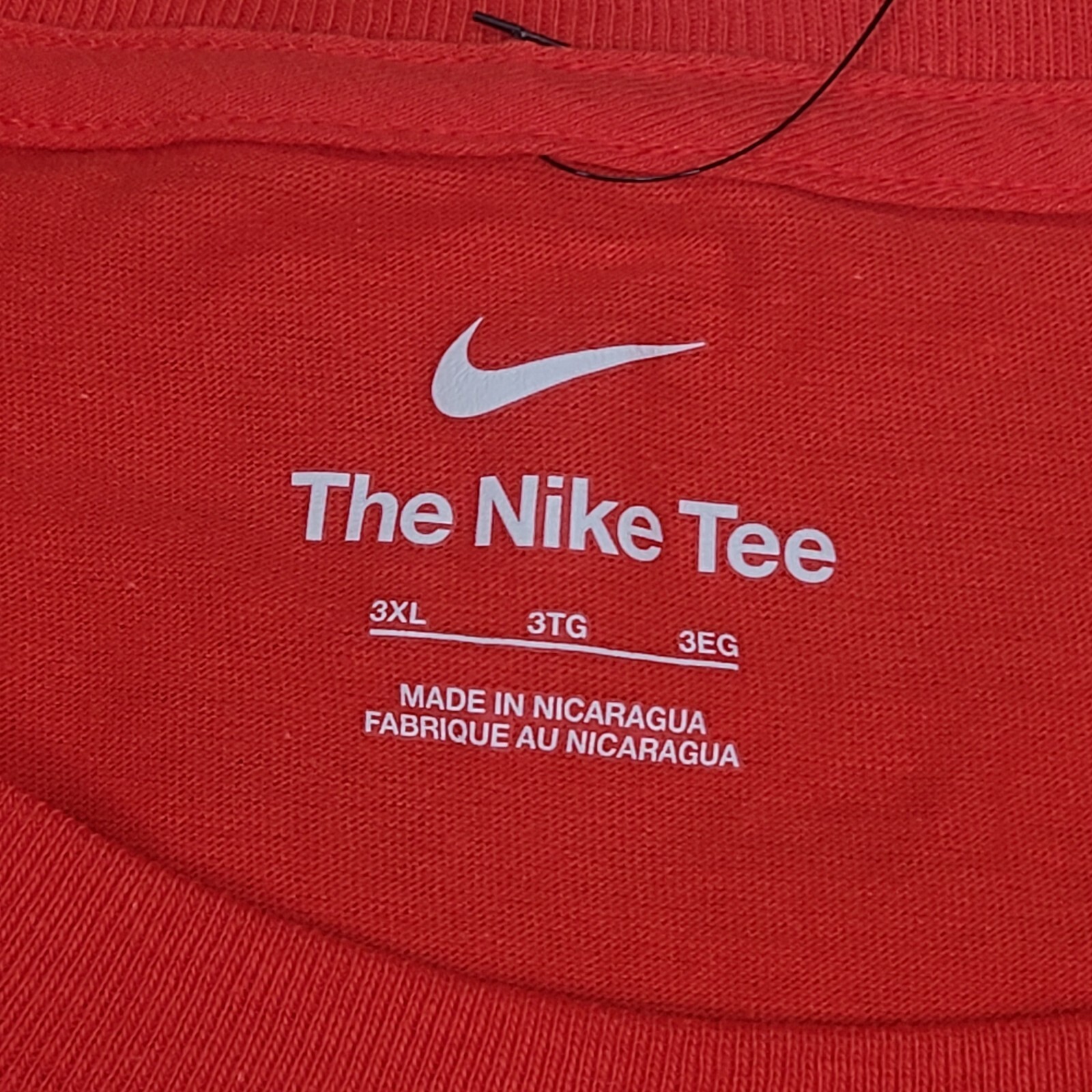 Nike Shirt Mens 3XL XXXL Orange White Spell Out Sportswear Cotton New Tee 55 gallery