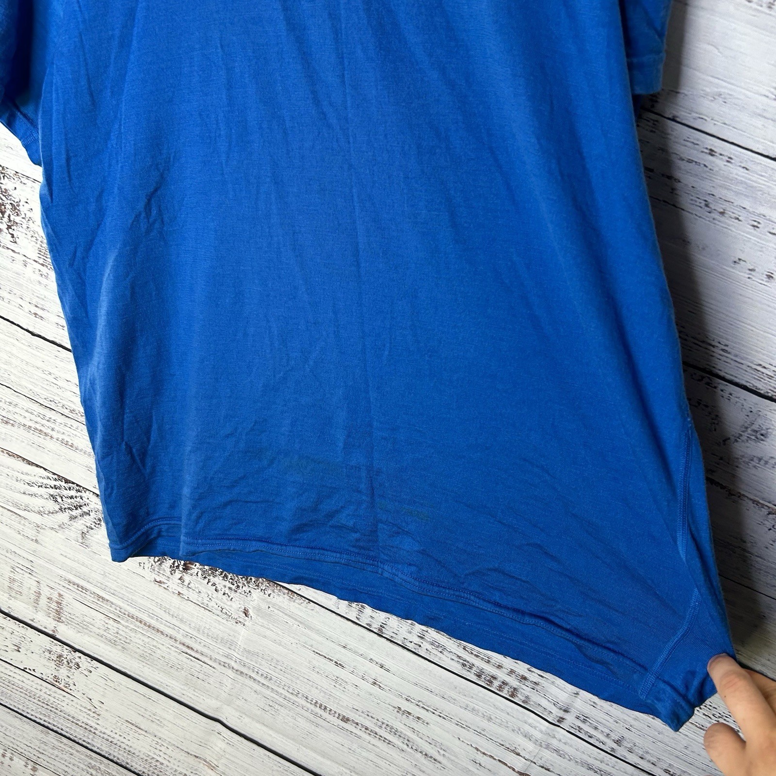 Woolx Blue Endurance Tee Merino Wool Short Sleeve T-Shirt Men’s Large (flaws) gallery