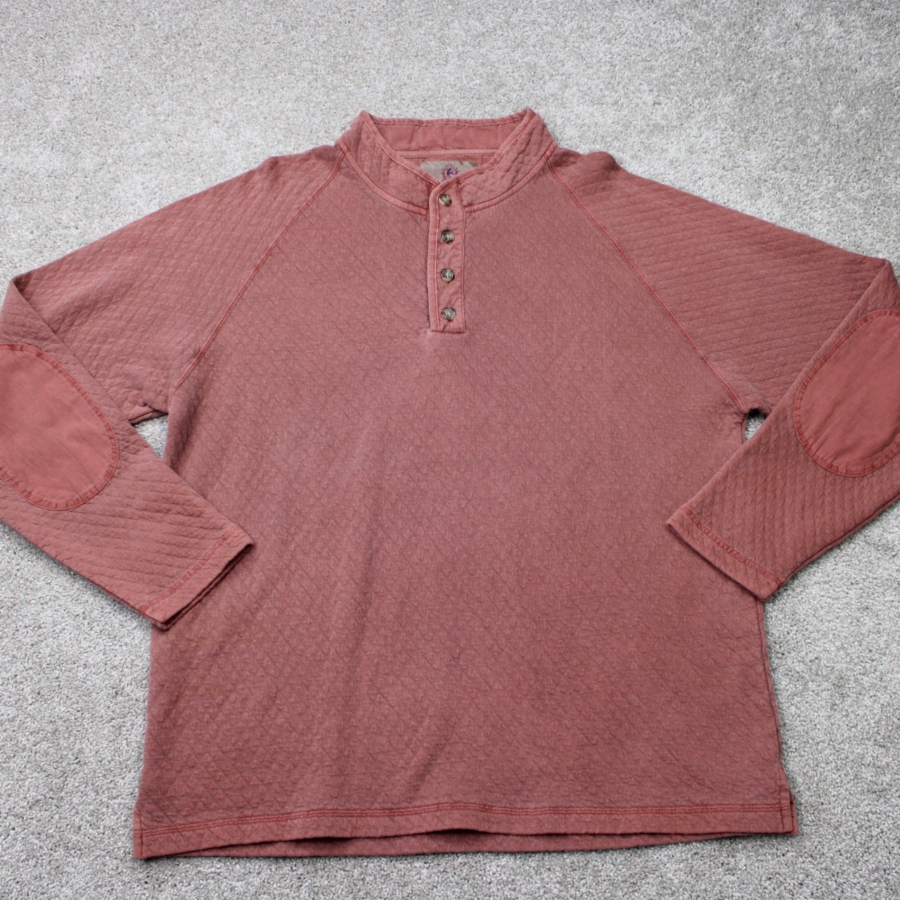 The Territory Ahead Shirt Mens XL Red Quilted Cotton/Poly Elbow Pads Long Sleeve gallery