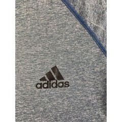 Adidas Ultimate Tee Mens Large Blue Heathered Performance Athletic T-Shirt Logo