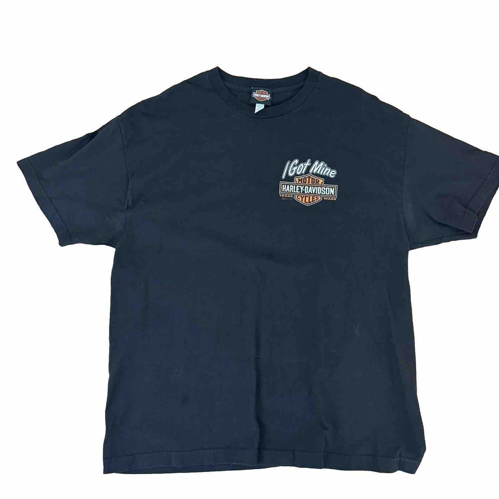 Harley-Davidson Double Sided Graphic Tee Riding High Skull Greensboro NC Size XL gallery