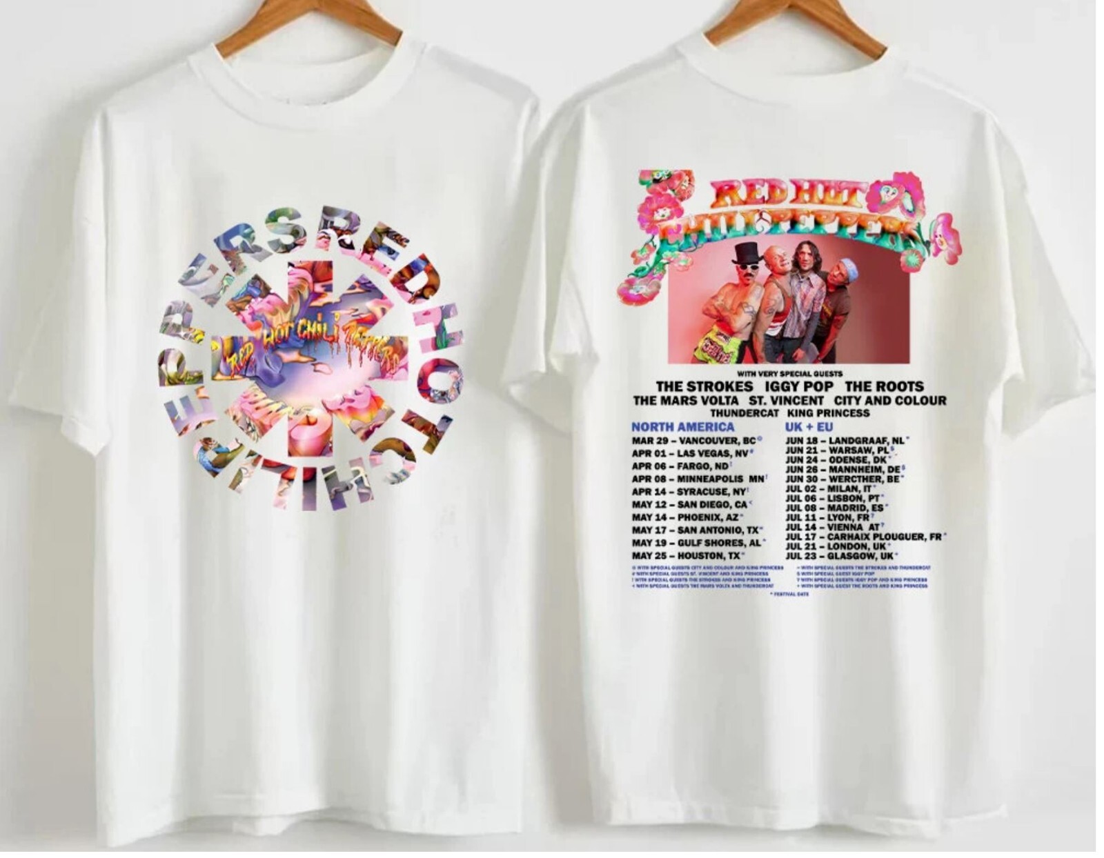 Red Hot Chili Peppers 2023 Tour The Chili Peppers World Tour T Shirt gallery