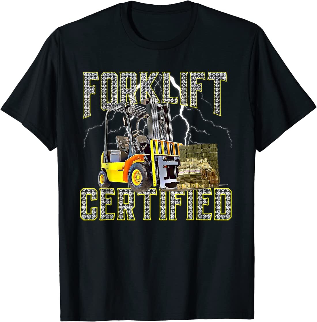 Retro Style Funny Forklift Operator Forklift Certified T-Shirt gallery