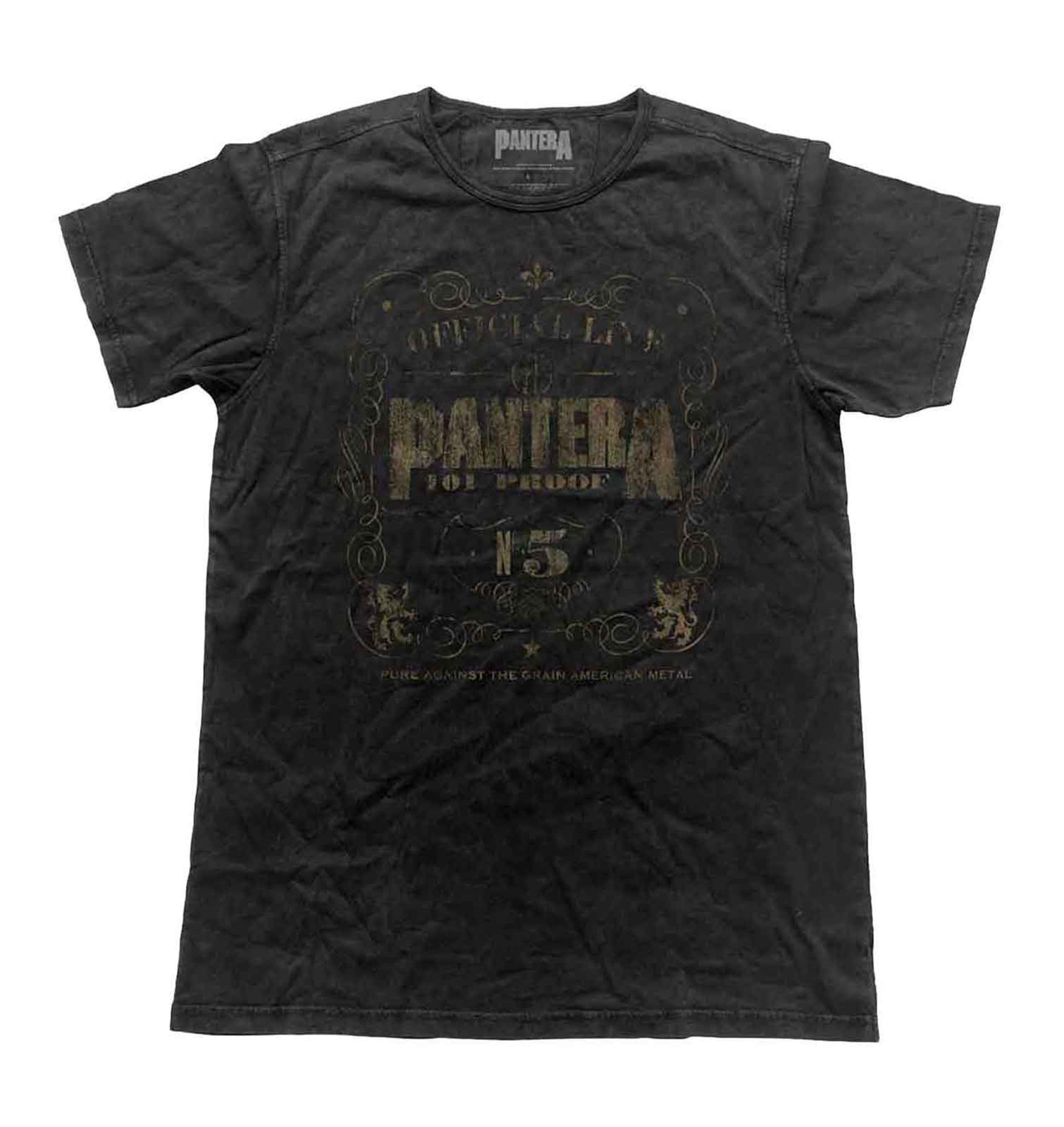 Pantera T Shirt 101 Proof band logo new Official Mens Vintage Finish Black Size gallery