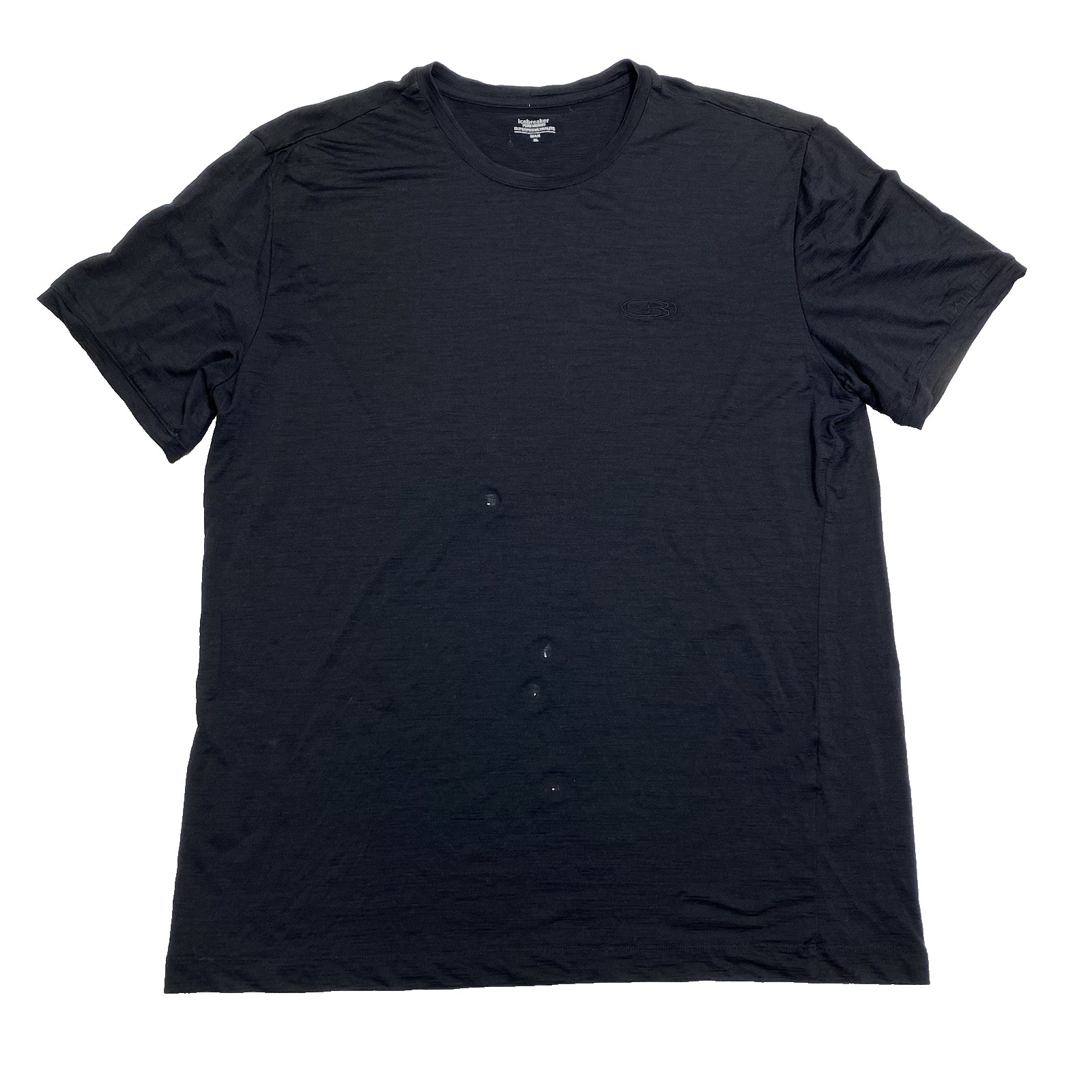 Icebreaker Mens XL Black Pure Merino Superfine Ultralite Wool T-Shirt Outdoor