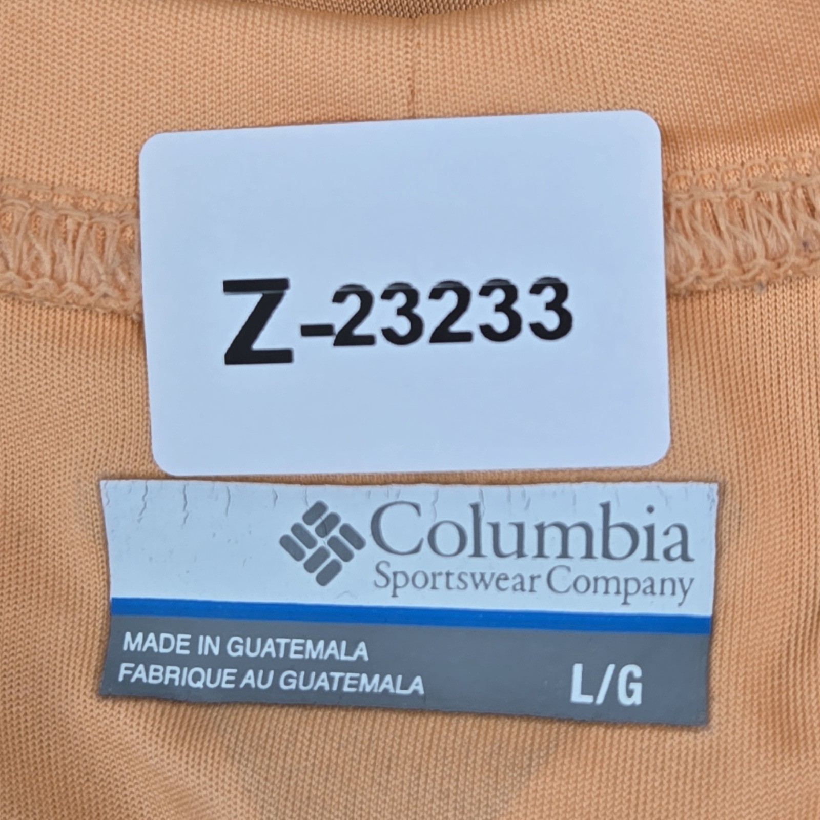 Columbia Men Shirt L/G Orange Logo Text PFG Activewear Long Sleeve Fishing gallery