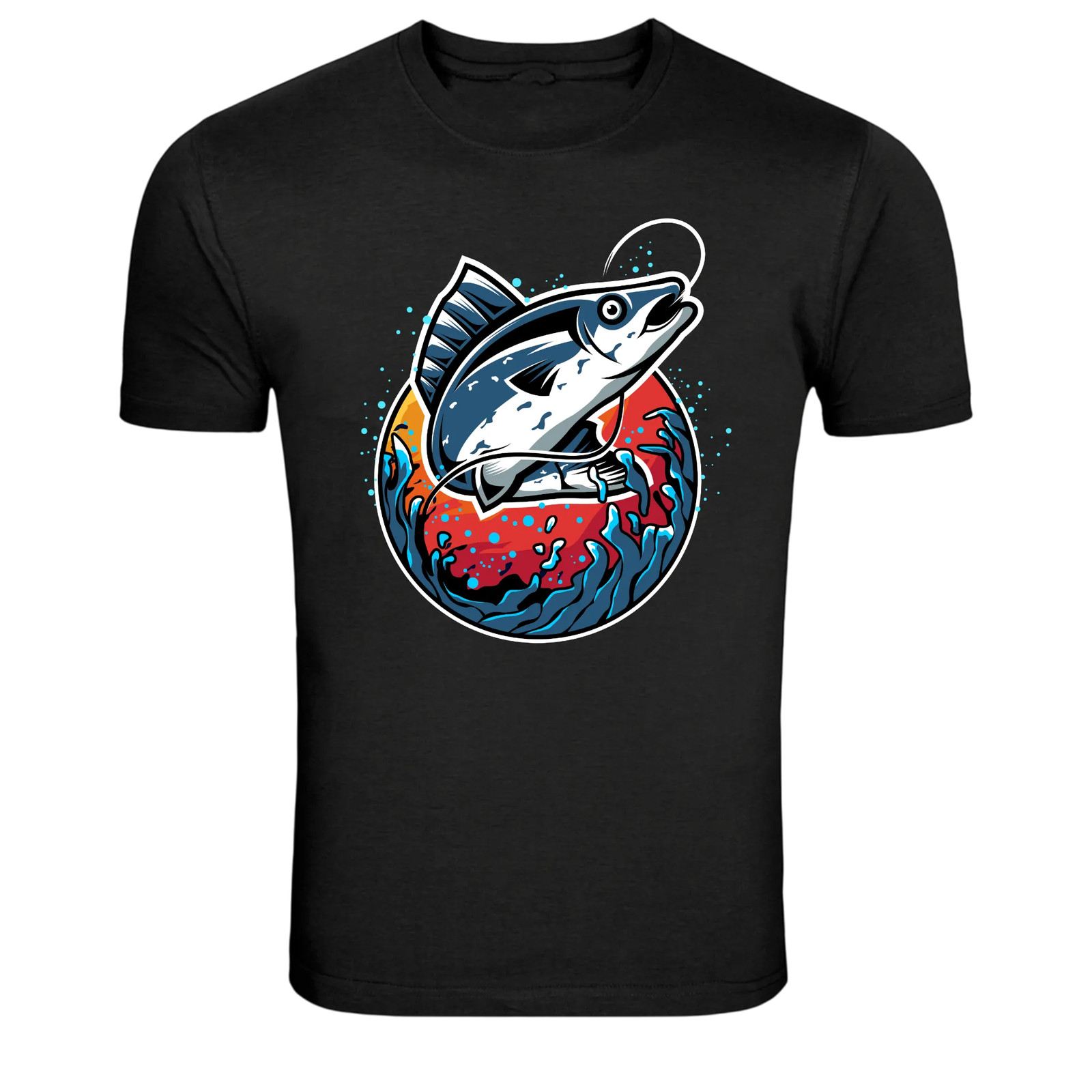 Jumping Fish Ocean Fishing Graphic T-Shirt gallery
