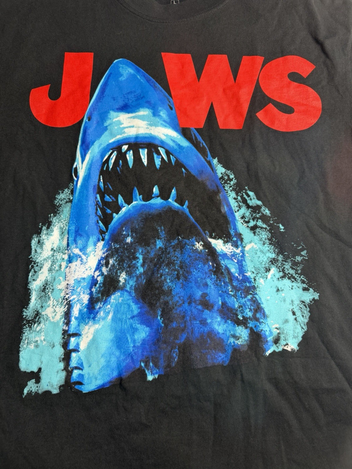 Jaws Ripple Junction Universal Heavyweight SS Black Shirt Movie Sz L B87 gallery